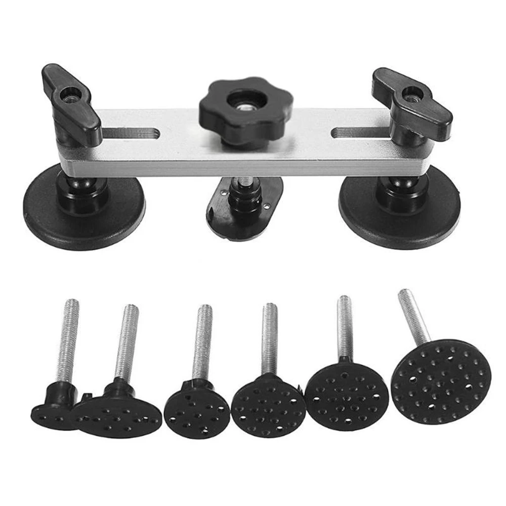 

Auto Body Repair Tool Kit Double Pole Bridge Dent Puller Sets Paintless Dent Removal Repair Tool +6pcs Glue Puller Tabs for car