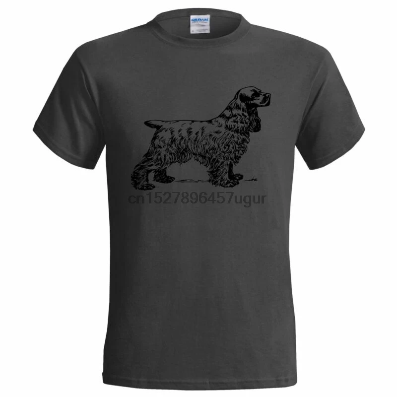 

COCKER SPANIEL DOG SKETCH MENS T SHIRT PET CANINE PRESENT ART ANIMAL