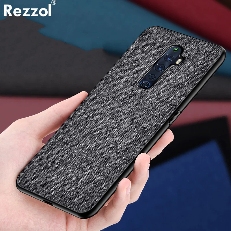 Для OPPO Reno 2 F Z чехол тканевый Жесткий ПК Мягкий ТПУ Рамка задняя крышка для Reno2 s