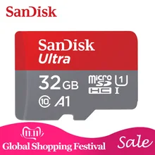 Sandisk микро SD карты A1 слот для карт памяти C10 98 МБ/с. 16 Гб оперативной памяти, 32 Гб встроенной памяти, 64 ГБ 128 Гб TF карты флэш накопитель usb для смартфонов