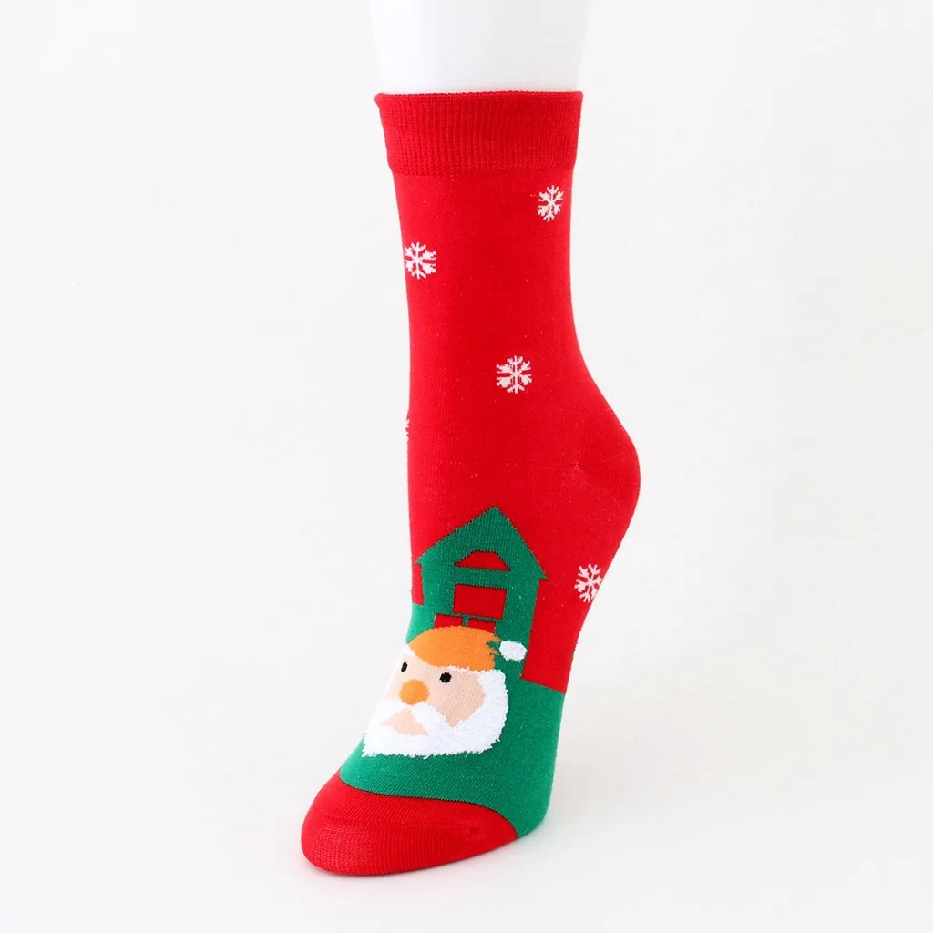 Детские носки, 12 пар, модные повседневные носки унисекс с рождественским принтом, горячая распродажа, L500930 - Цвет: D