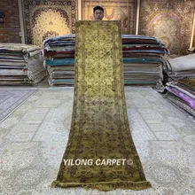 Yilong 2,5 'x10' турецкий Шелковый ковер бегун ручной завязанный Восточный антикварный ковер бегун(LH1017H