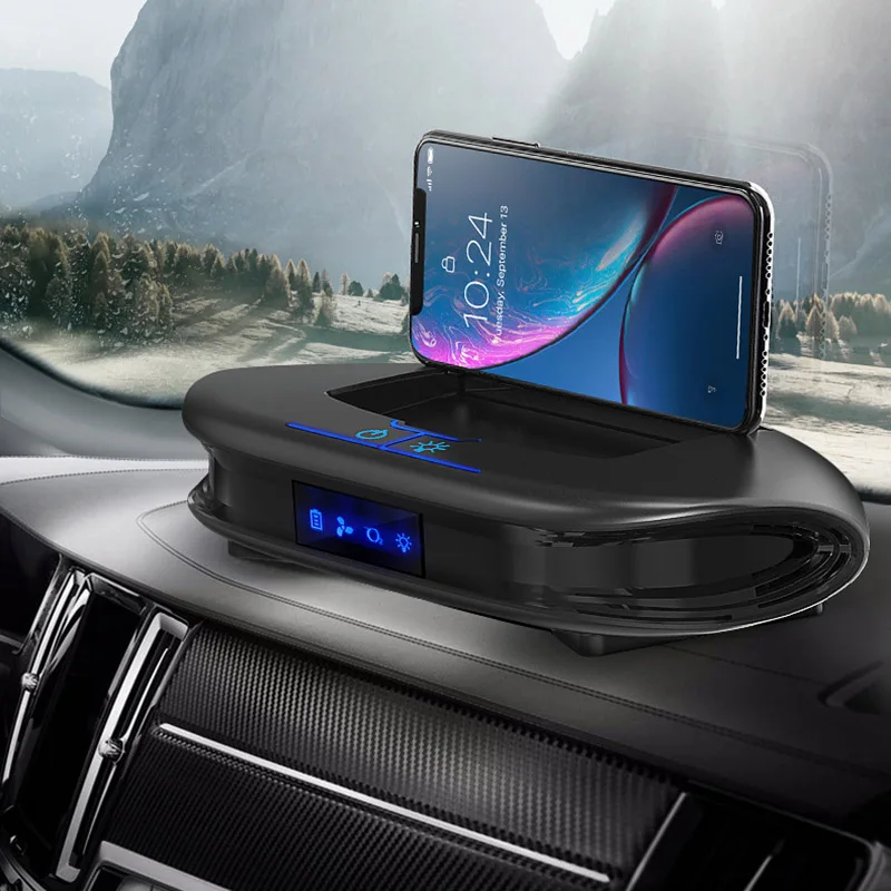 

Car Solar Powered Air Purifier Aromatherapy Negative Ion Air Deodorizer with Stand FKU66