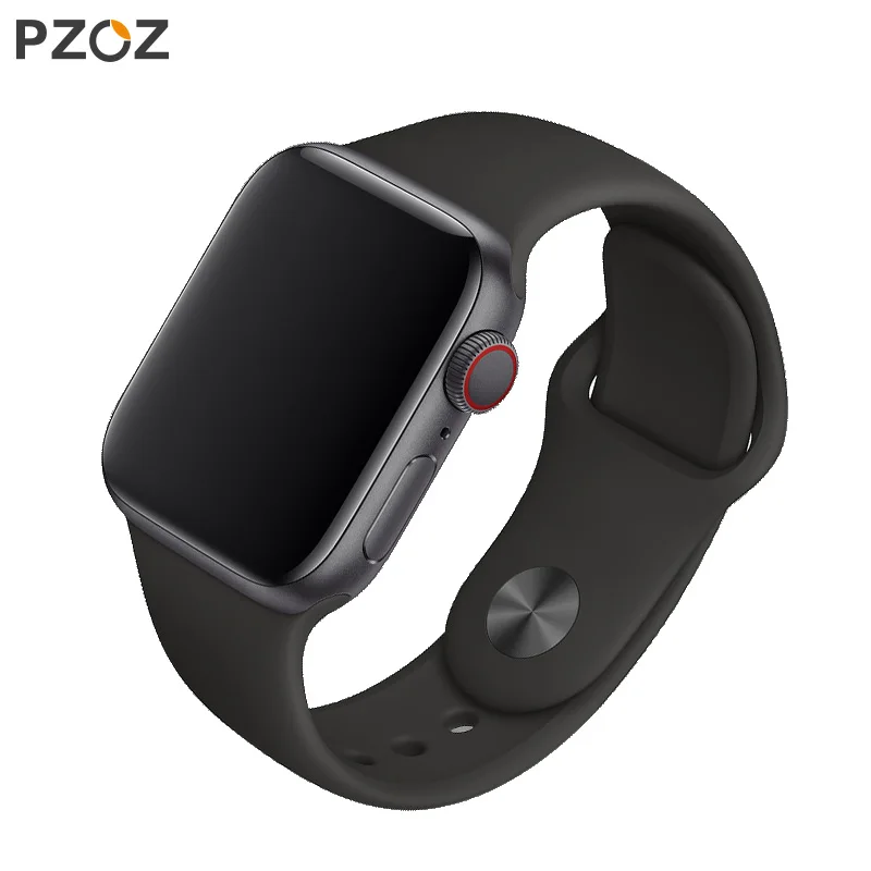 Силиконовый ремешок PZOZ для apple watch 1 2 3 42 40 мм сменный iwatch Series 4 5 38 мягкий