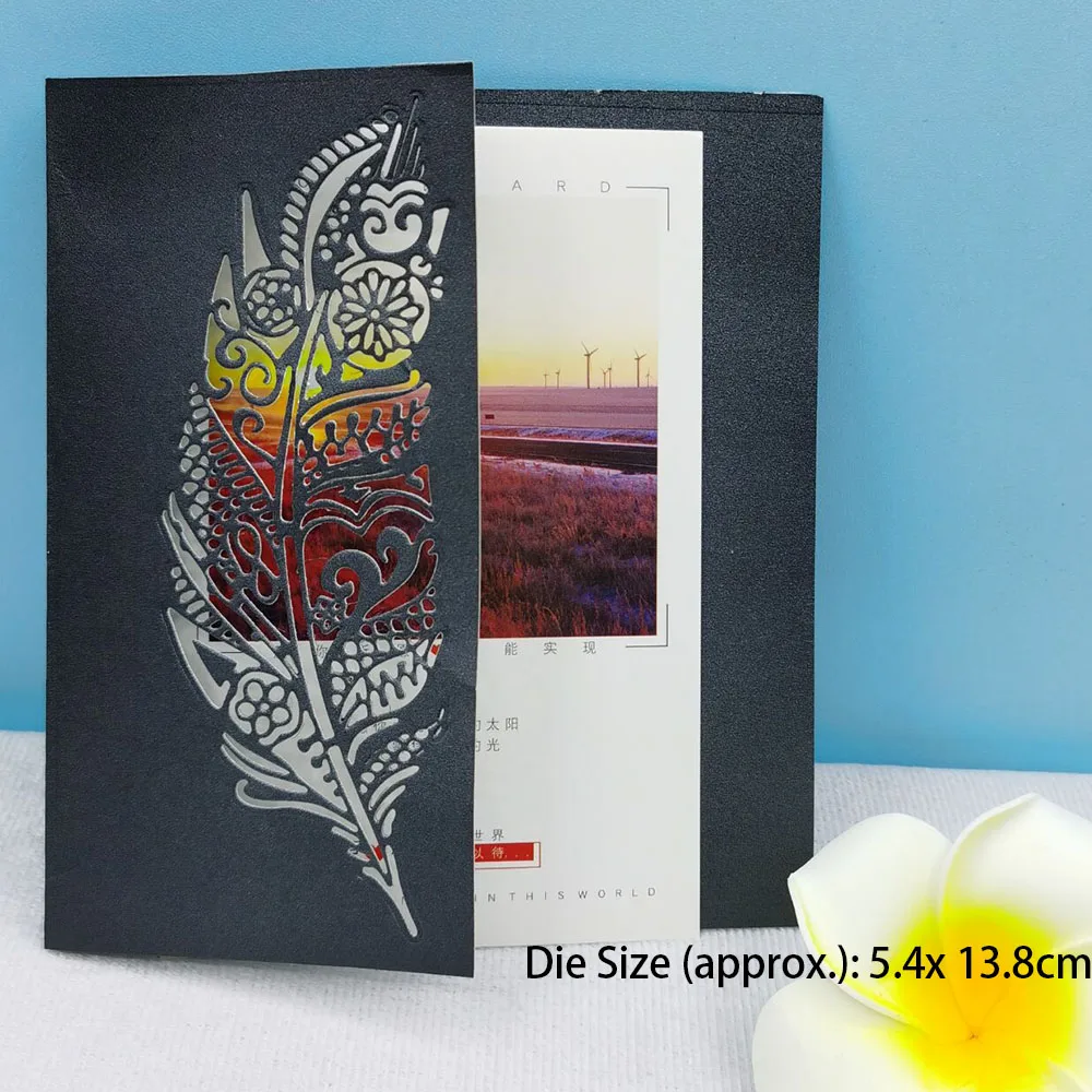

Metal Cutting Dies For Scrapbooking Dies Embossing Folder Feather Die Cut Stencil Mold New Diy Card Making Handmade