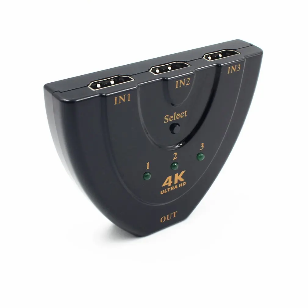

HDMI AUTO Switch Switcher 4K*2K 3D Mini HDMI Splitter Out Port Hub for DVD HDTV Xbox PS3 PS4 1080P Hot Sale New 3 in 1 Polybag