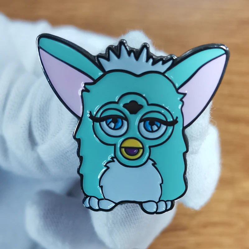 Симпатичная эмалированная булавка Furby Vaporwave электронная Роботизированная