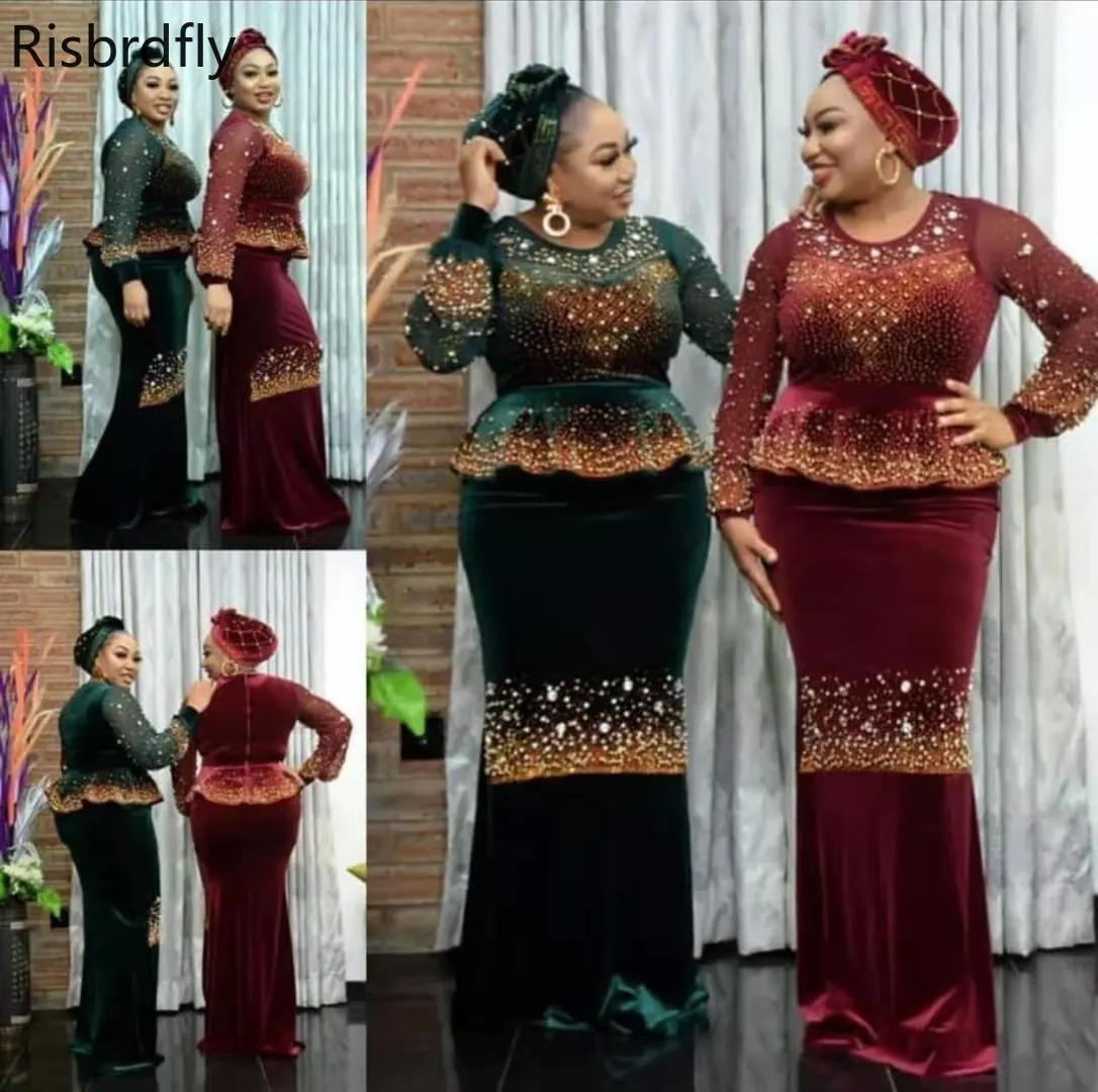 

African Dresses for Women 2021 Spring and Autumn African Women Long Sleeve O-neck Polyester Long Dress African Clothes
