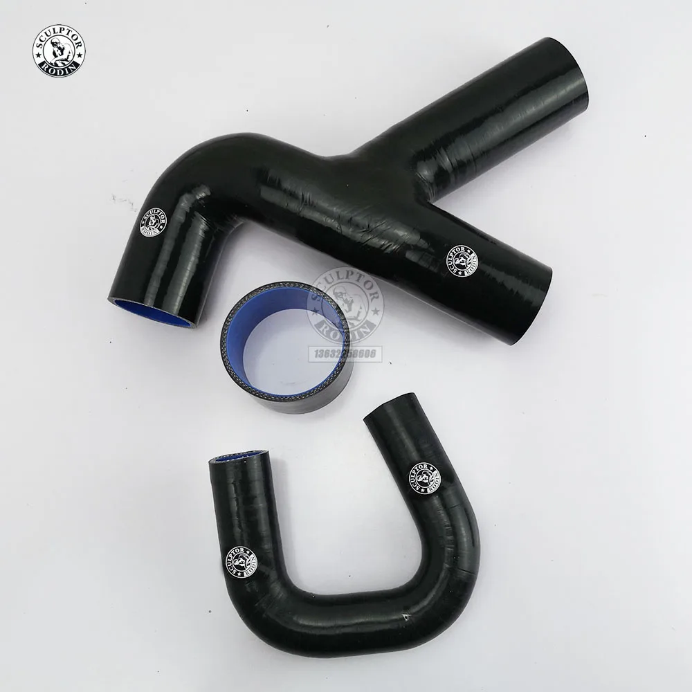 K8-119 K8-120 BLACK Силиконовый интеркулер Y шланг для SUBARU IMPREZA GC8 EJ20 STI WRX UK MK5-6(3 шт.) красный/синий/черный - Цвет: K8-119 K8-120 BLACK