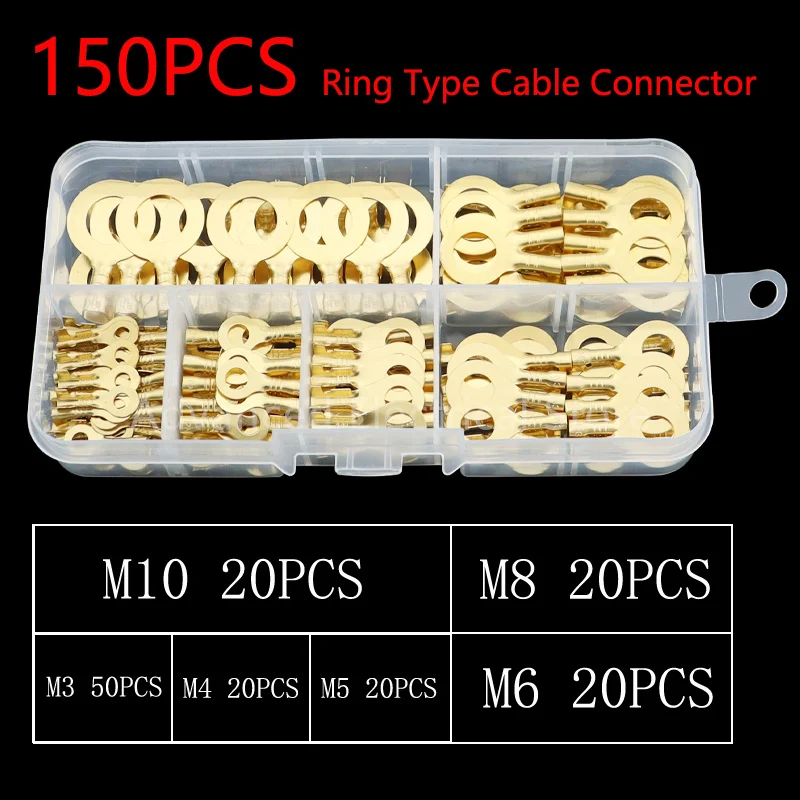 150 шт. медные обжимные наконечники M3/M4/M5/M6/M8/M10 | Обустройство дома