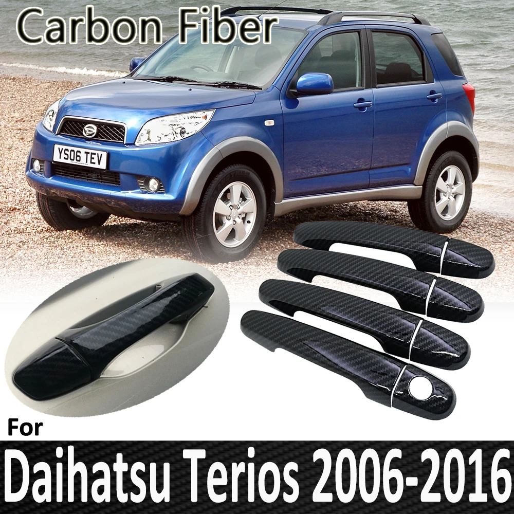 Черное углеродное волокно для Daihatsu Terios Bego Eco Wild J200 F400 2006 ~ 2016 2013 2014 2015 Крышка