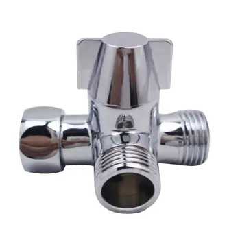 

Metal Three-way Water Diverter T-shaped Adapter Shower Diverters Connector Toilet Bidet Water Separator Faucet Splitter