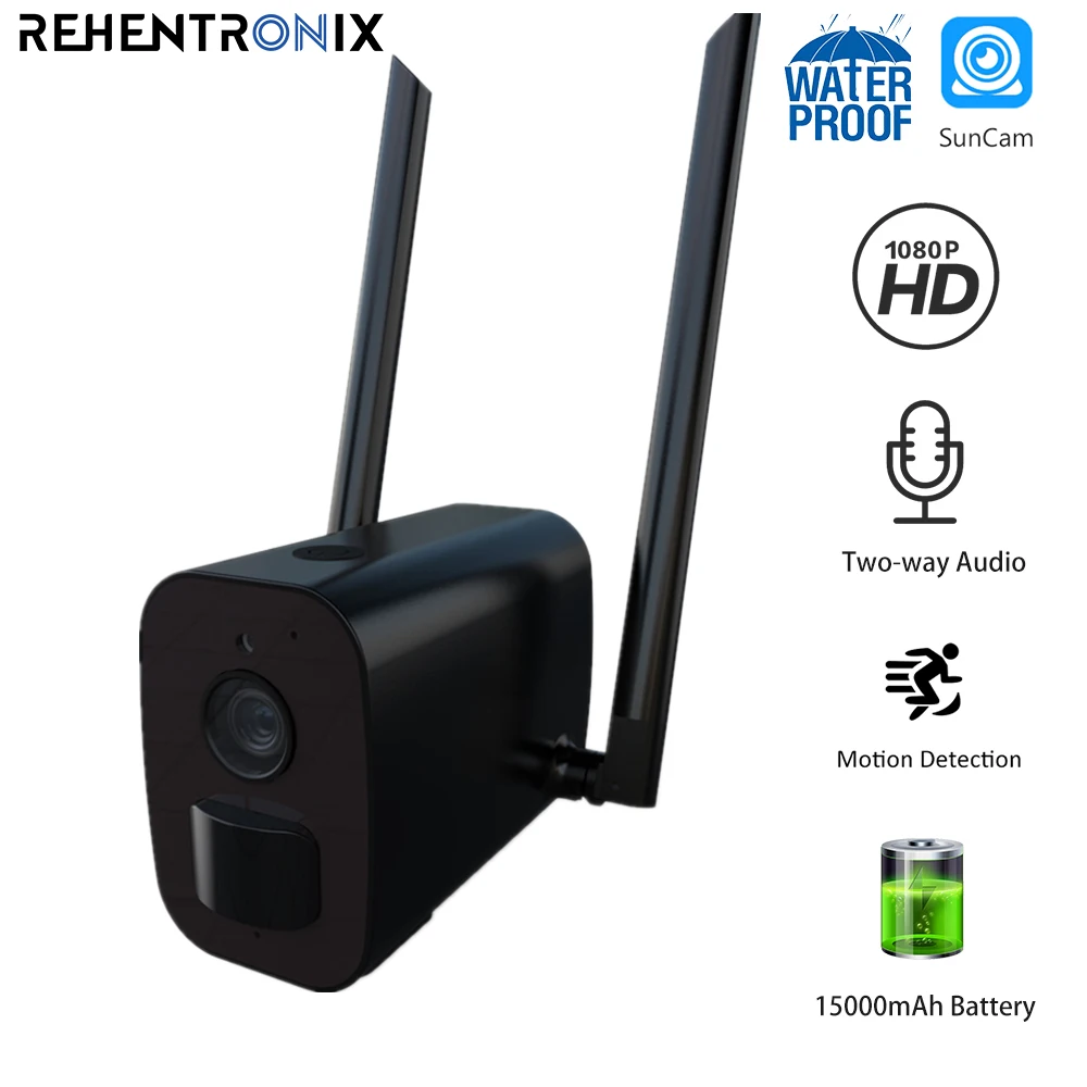 

Outdoor Waterproof WiFi Battery Powered IP Camera 3MP HD Wireless Rechargeable Battery Security Camera Video Surveillance Camera