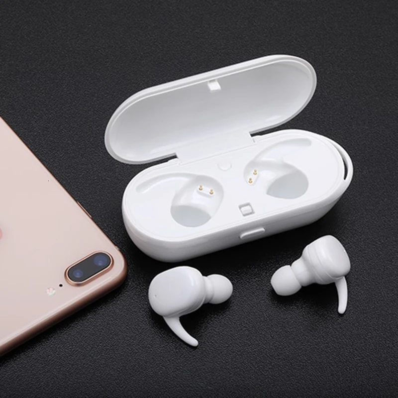 Мини TWS Bluetooth 5,0 наушники с сенсорным управлением беспроводные бинауральные наушники водонепроницаемые спортивные стерео шумоподавляющие с микрофоном