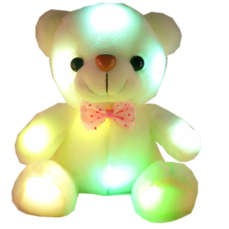 22 см Kawaii Плюшевые игрушки плюшевый медведь плюшевая кукла светится в темноте мягкий плюшевый медведь светящийся медведь игрушки детские игрушки подарок на день рождения
