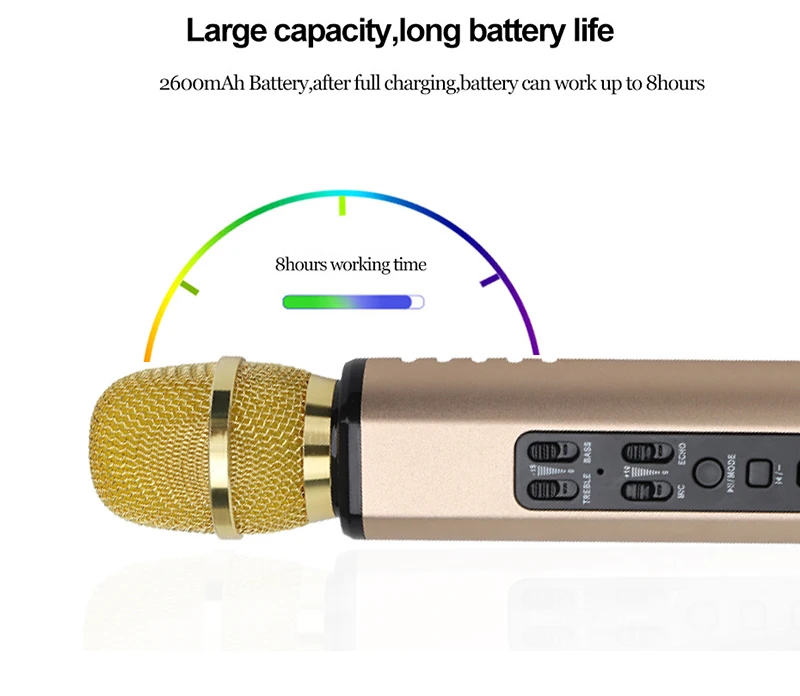Mobile phone microphone wireless Bluetooth microphone comes with speaker integrated KTV children's wheat family karaoke K6