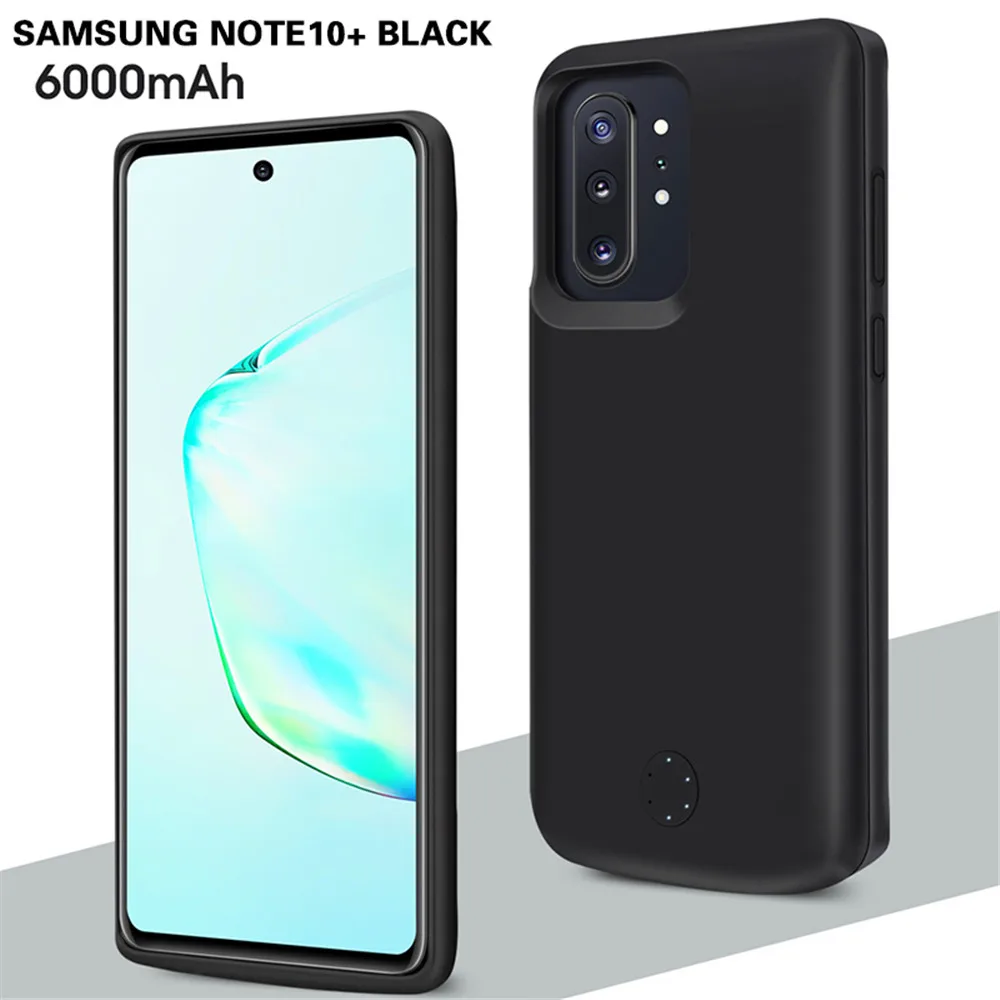 

For Samsung Galaxy Note 10 Note 10 Plus Battery Charger Case 5000mAh/6000mAh External Backup Charger Power Bank Battery Case