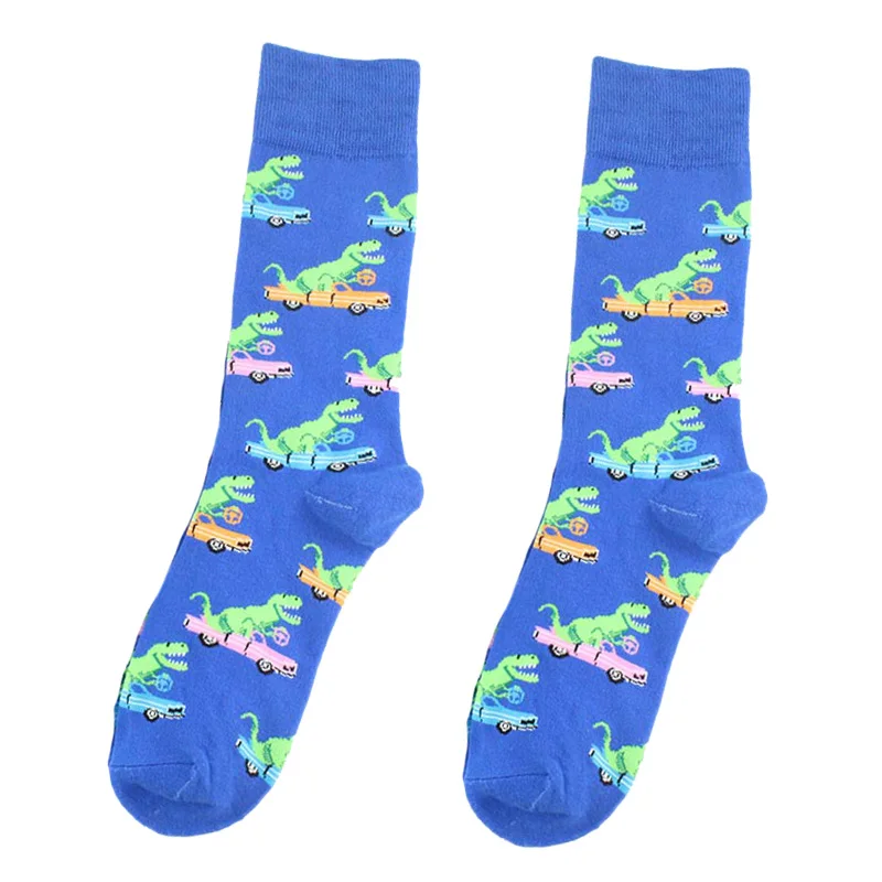 Creative Food Animal Socks Combed Cotton Funny Socks Men Novelty Design Airplane Dinosaur Crew Skateboard Socks Calcetines Hombr