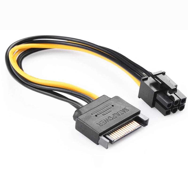 2 шт. SATA папа к PCIe 6pin адаптер кабель PCI-Express GPU видеокарта источник питания Кабель