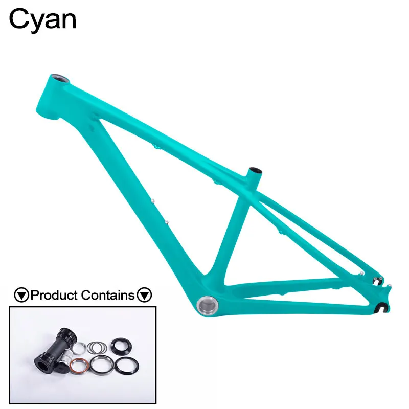 Cyan Китайская детская карбоновая рама 26er mtb карбоновая рама 26er 14 дюймов карбоновая рама mtb 26 карбоновая детская рама с гарнитурой+ зажим+ BB92 - Цвет: Cyan