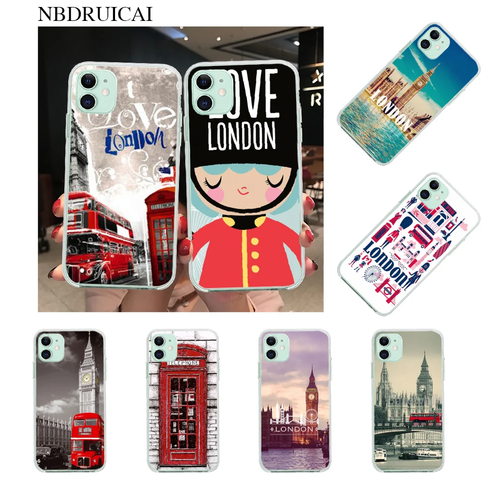 NBDRUICAI London big ben Bus чехол для телефона iPhone 11 pro XS MAX 8 7 6 6S Plus X 5S SE XR чехол|Бамперы| |