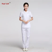 Новая больница Женская медицинская одежда костюм лаборанта, стоматолога тонкий хирургические халаты Медицинские комплекты костюмы медицинские сумки костюма