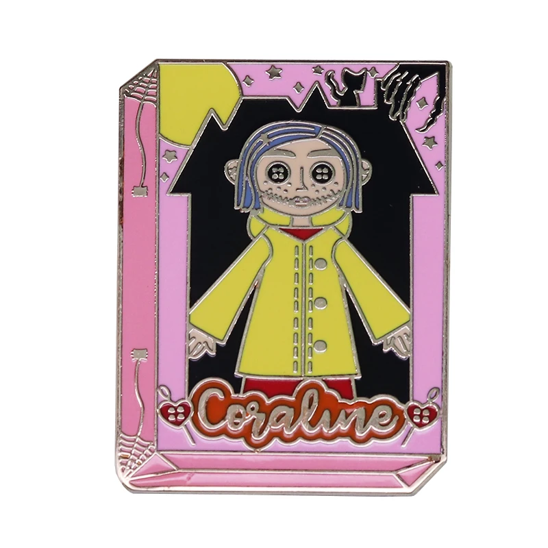 Булавка для книги Coraline таинственный значок на дверь страшный Анимационный