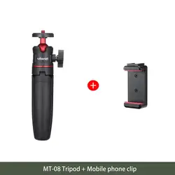 Ulanzi MT-08 Vlogging Tripod Kit with Cold Shoe Phone Mount and Mini Tripod for Microphone and LED Light (Black MT-08)