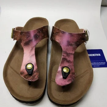 

Birkenstock Gizeh Style Summer Slippers Shoes Women Slip on Flat Flip Flops Toe Slides Hot Sale