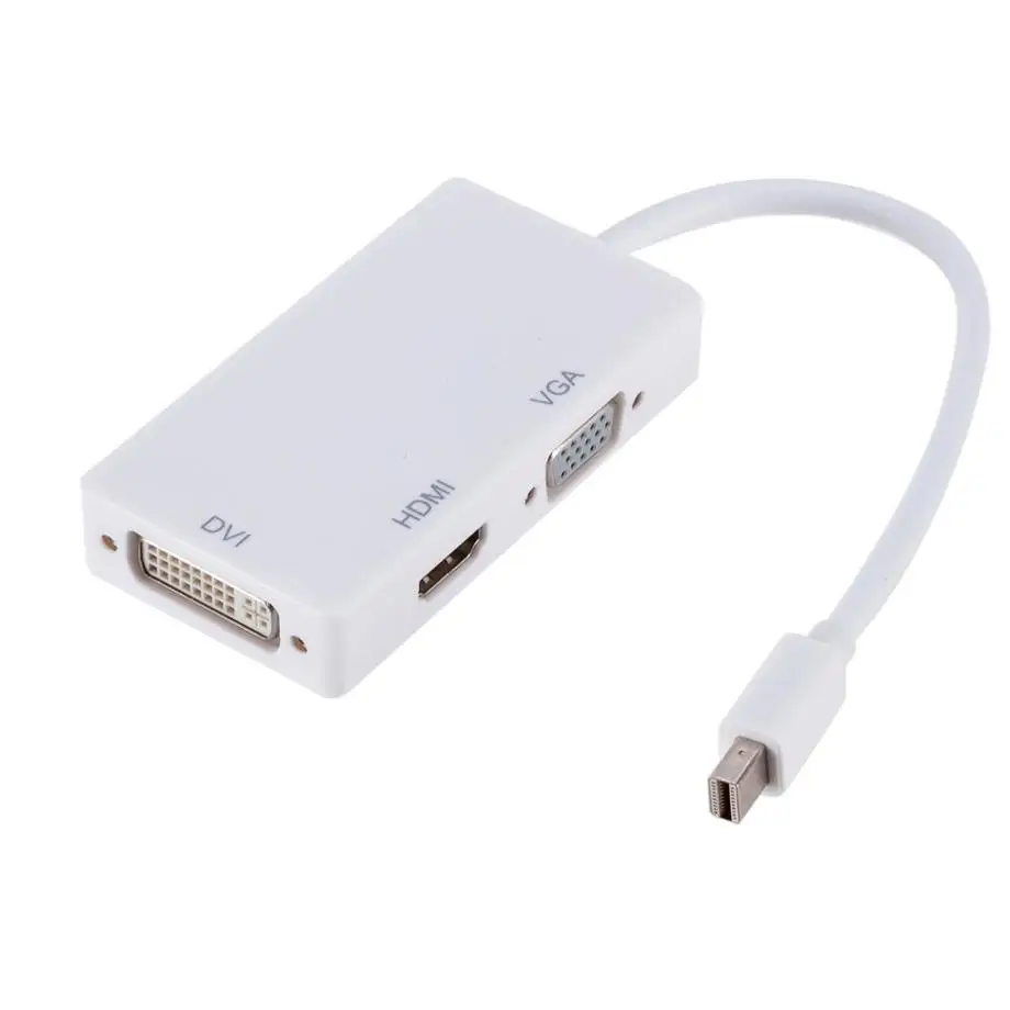 Кабель адаптер Grwibeou 3 в 1 Mini DP порт дисплея к HDMI/DVI/VGA для кабеля конвертера Apple MacBook