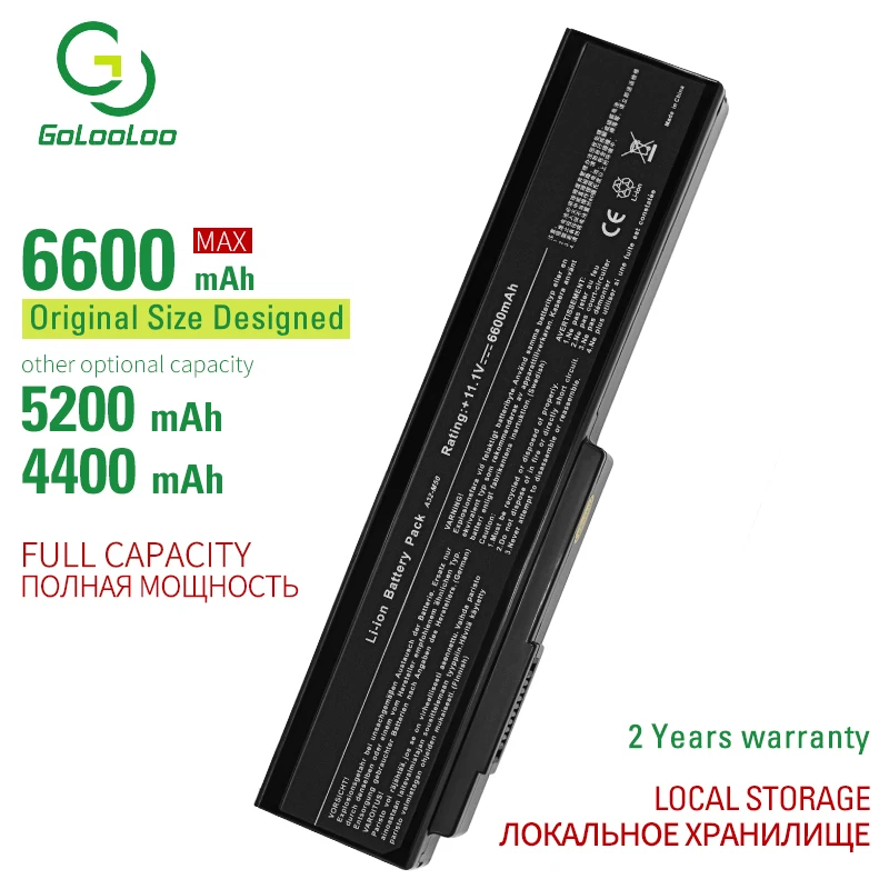 Golooloo 6 ячеек Φ M51Va M51Vr X55Sa X55Sr X55Sv X57 G50 X57VN 15G10N373800 90-NED1B2100Y Аккумулятор для ноутбука Asus |