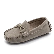 JGSHOWKITO/Обувь для мальчиков и девочек; модные мягкие детские лоферы; детская повседневная водонепроницаемая обувь на плоской подошве; Детские Свадебные мокасины; кожаная обувь