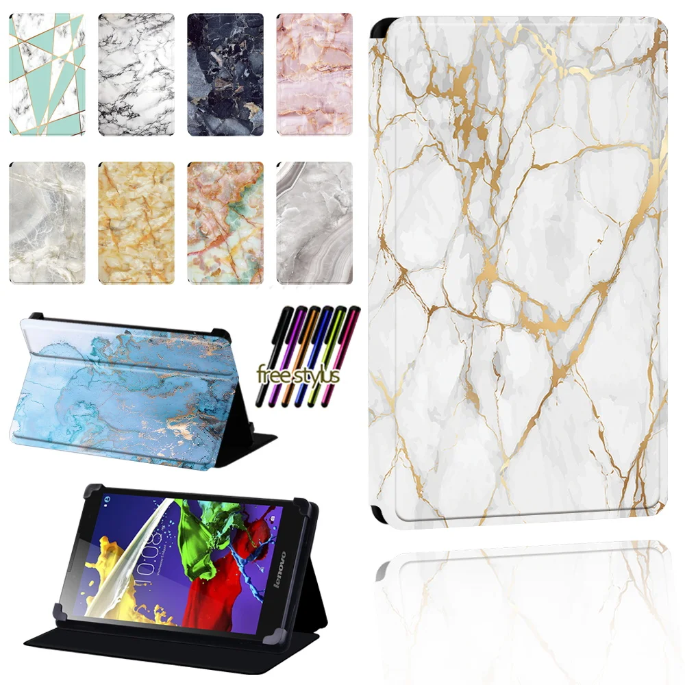 

Folio Leather Stand Case Cover for Lenovo Tab 2 A7/ A8/ A10-70/ Tab 3 / Tab 4 Tablet Anti-fall Foldable Protective Case