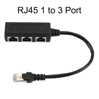 

1 Pcs Splitter RJ-45 Male Network Adapter Ethernet Network Cable Connector Ethernet Cable Splitter 1 Male To 3 Female Port LAN