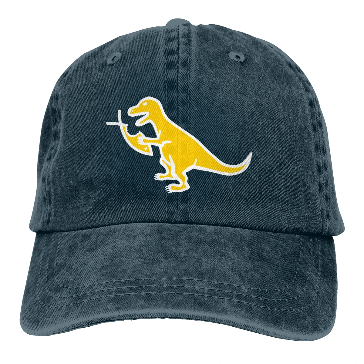 T-Rex Fish Casquette черные унисекс Мужские Женские джинсовые бейсболка с ремешком кепки Регулируемая шляпа для гольфа папа
