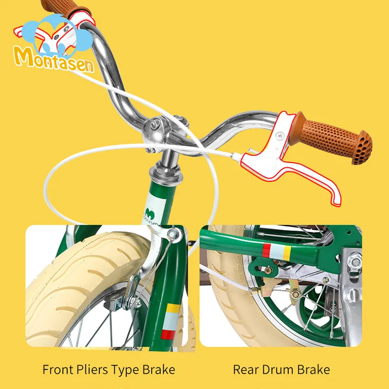 Montasen Retro Children Balance Bike Detachable Auxiliary Wheel Cycle 14/16 inch Kids Bicycle for 2-7 Years Old Kid Balance Bike Montasen Retro Children Balance Bike Detachable Auxiliary Wheel Cycle 14/16 inch Kids Bicycle for 2-7 Years Old Kid Balance Bike