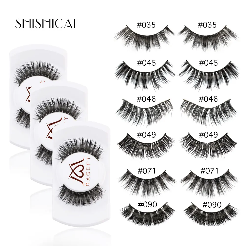 30 pairs Crisscross False Eyelashes 3D Mink Eyelashes Long Lasting Mink