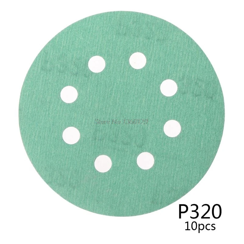 10Pcs Professional Anti Clog 125mm Sandpaper 5" Film Sanding Disc Wet& Dry Hook& Loop Abrasive Tools with Grits 60~2000