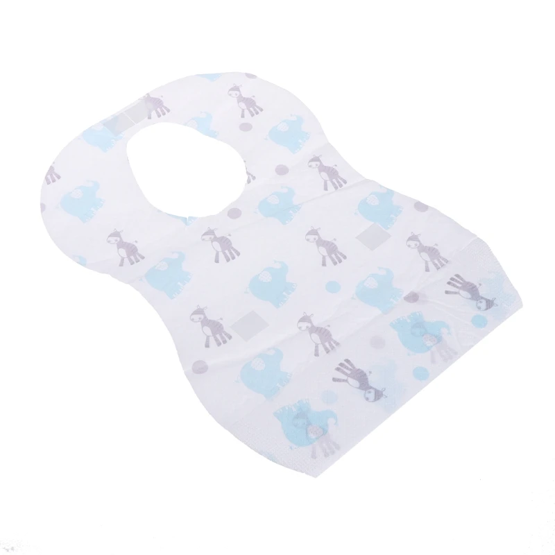 child safety seat 10/20pcs/lot Sterile Disposable Bib Children Baby waterproof Eat Bibs With Pocket Baby kid scarf bib saliva towel bib Convenient custom baby accessories