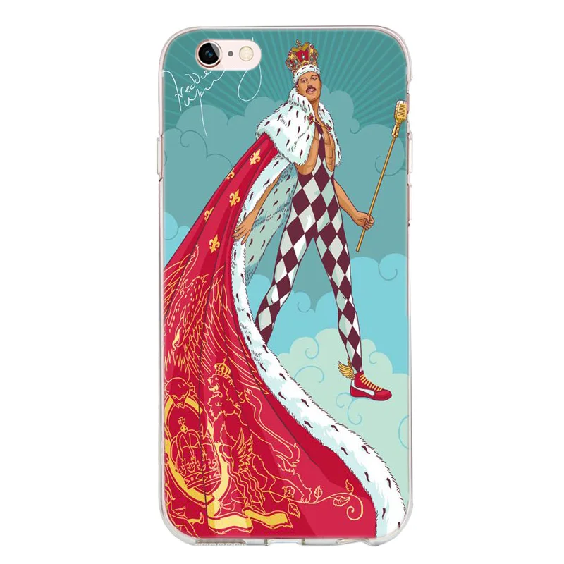 Роскошный брендовый Мягкий силиконовый чехол для телефона Freddie Mercury Queen IPhone XR 5 5S X