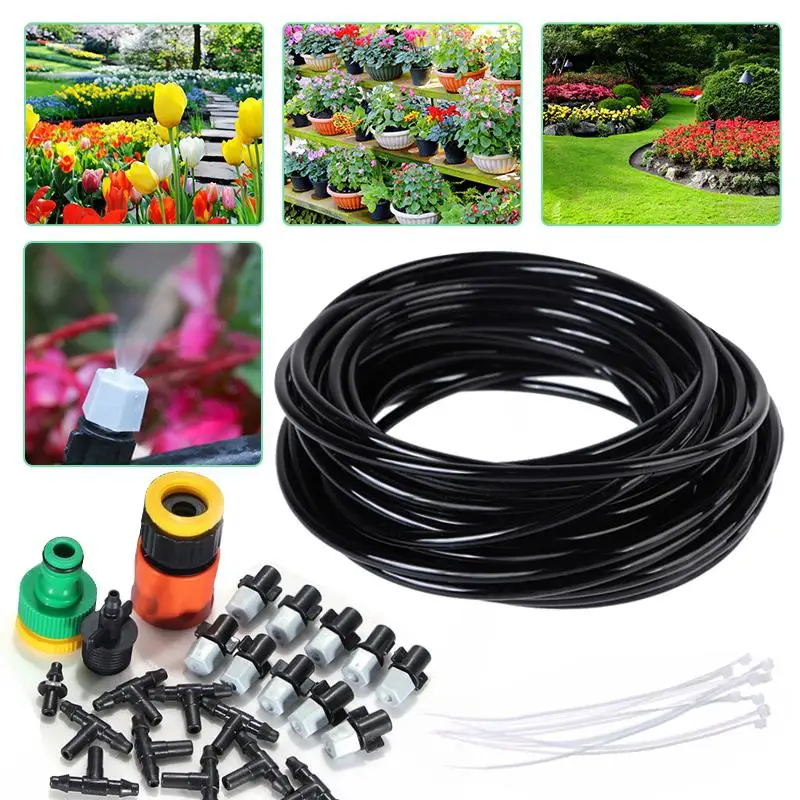 HobbyLane 10M 10 Spraying Heads+ Connector for Fine Misting Moisturizing Dust Removing Cooling Moisturizing Water Spray