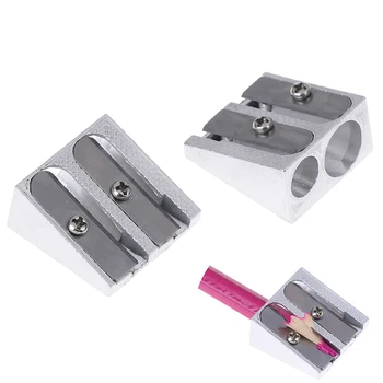 

2pcs/set 2 Holes Cosmetic Pencil Sharpener For Eyebrow Lip Liner Eyeliner Pencil School Office Supply Gift