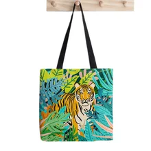 

Shopper painting wildlife Tote Bag Printed Tote Bag women Harajuku shopper handbag girl Shoulder shopping bag Lady Canvas Bag