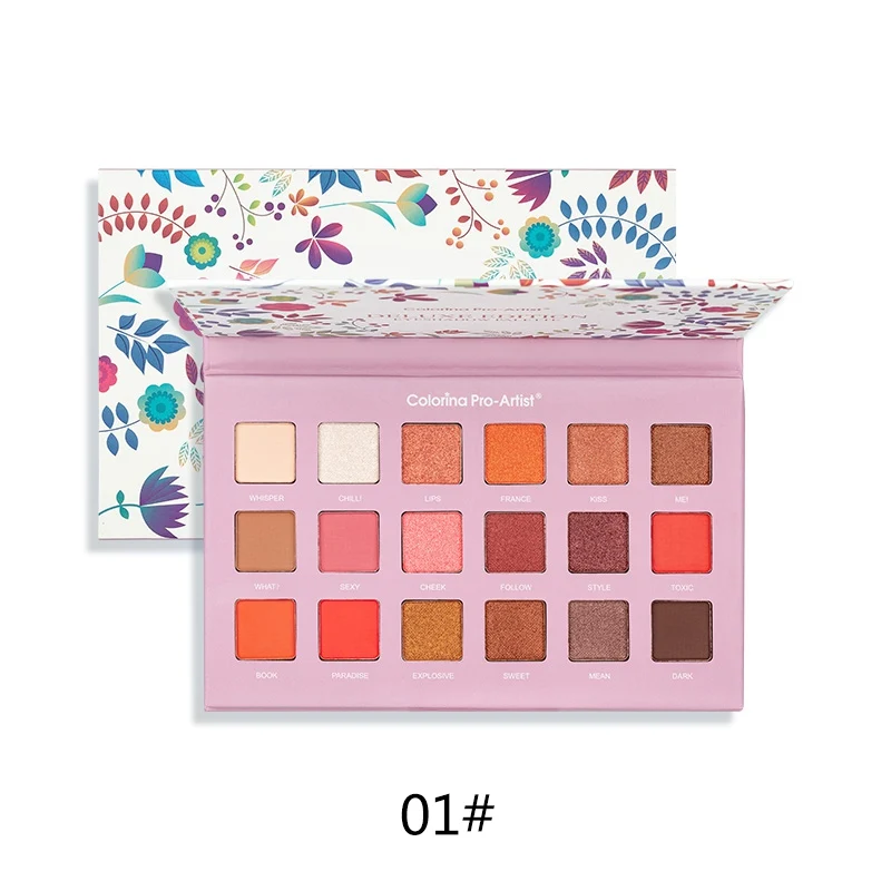 

Pigments Makeup 18-color Paper Texture Eye Shadow Palette Waterproof Smudge-proof Easy To Color Matte Shimmer Eye Shadow N