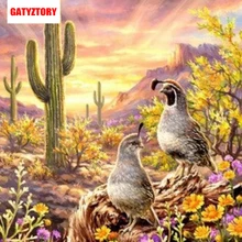 GATYZTORY, 3D алмазная живопись, полная квадратная дрель, сделай сам, домашний декор, ремесло, стразы, мозаичная картина, фото на заказ, пустыня, птицы
