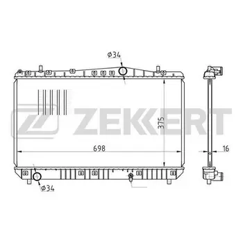 

Radiator cooling. Dv. Chevrolet Rezzo 05 ZEKKERT mk-1418