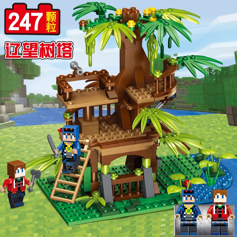 4in1 my world Village building block NinJjago Dragon Blocks Compatible L@egoed Figures City Bricks Educational toys for children