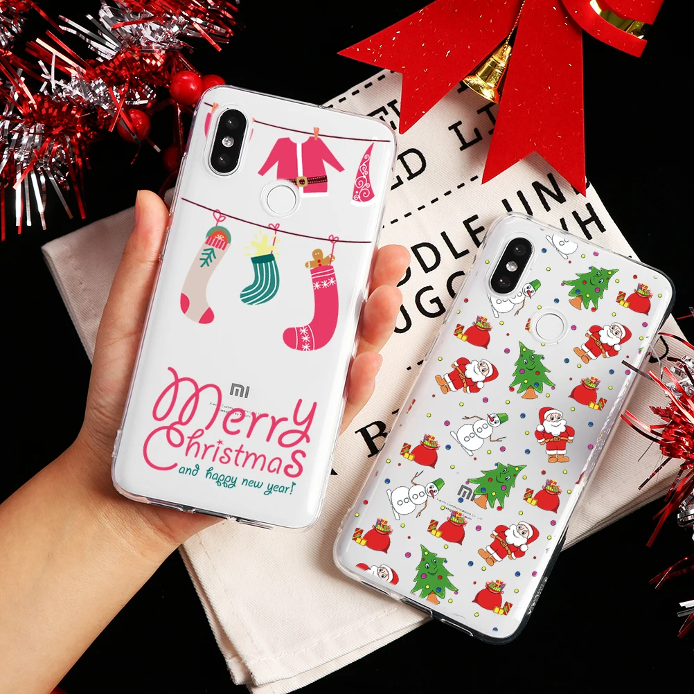 Чехлы с рисунком рождественского снеговика из мягкого ТПУ для Xiaomi Redmi K20 S2 8A 7A Note 4 5