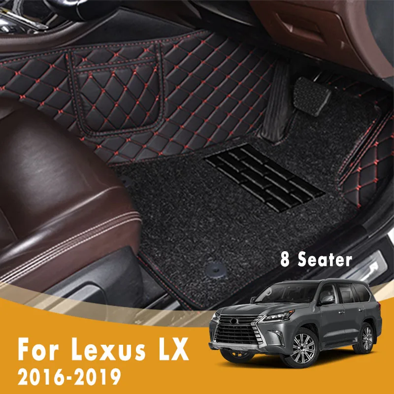 

RHD Luxury Carpets For Lexus LX 2019 2018 2017 2016 (8 Seats) Double Layer Wire Loop Car Floor Mats Auto Rugs Interior Parts