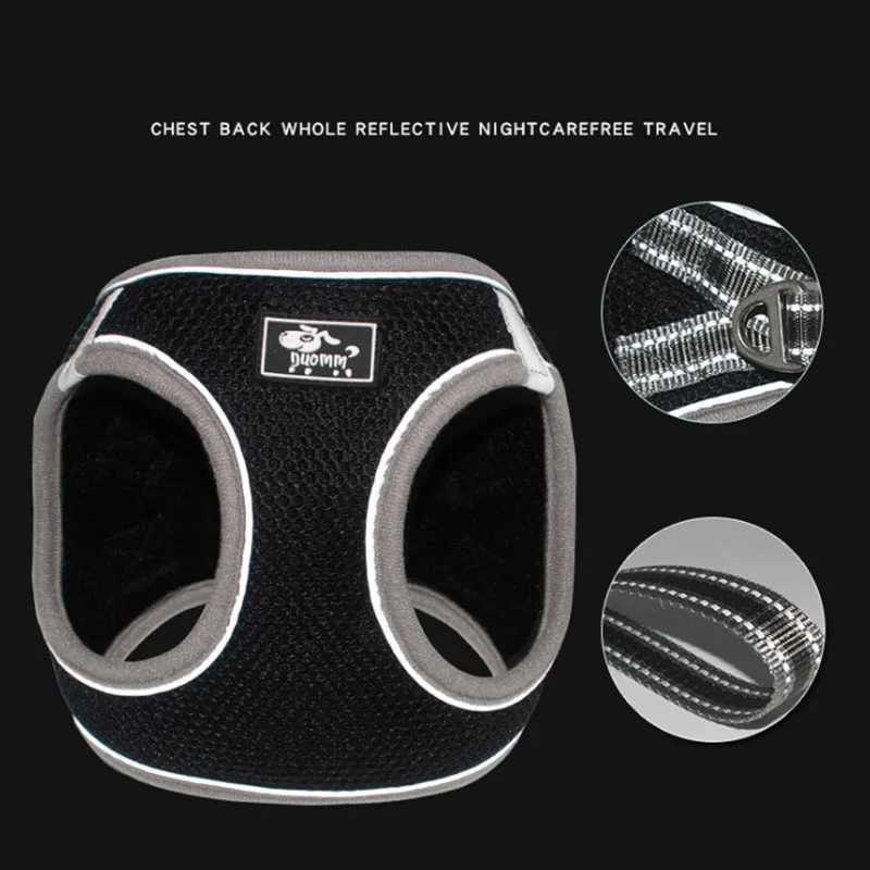 

New High Quality Mesh Reflective Pet Dog Collar Leash Dog Harness Leash Set for Small Medium Large Dogs Leash Nice